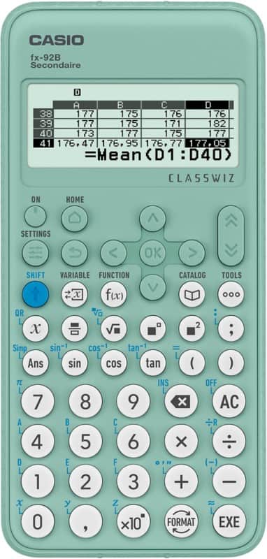 Calculatrice scientifique Casio FX-92BSECOND AAA Vert