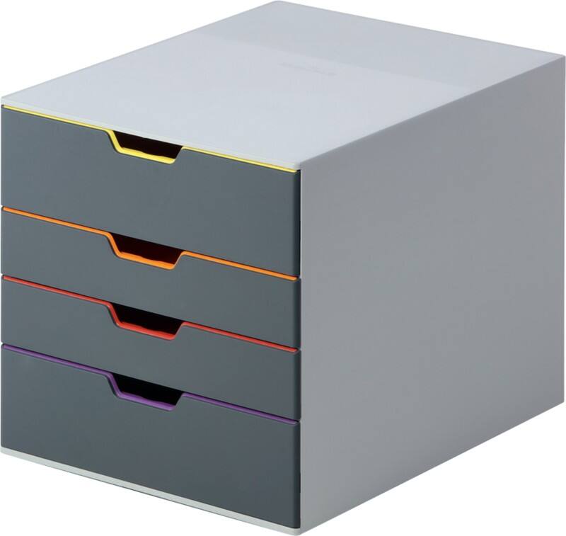 Module à tiroirs DURABLE VARICOLOR Plastique Gris 4 Tiroirs 28 x 35,6 x 29,2 cm A4