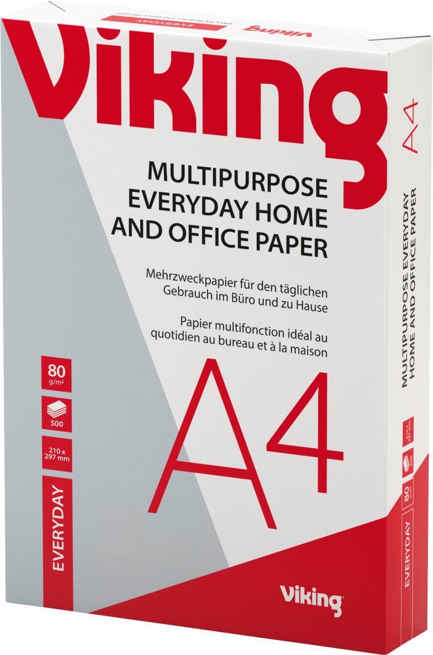 Papier imprimante Viking Everyday A4 80 g/m² Lisse Blanc 500 Feuilles