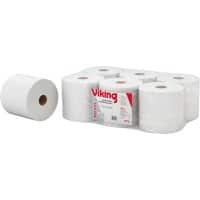 Rouleau à dévidage central Viking À dévidage central Blanc 2 épaisseurs 148 m 1191867 6 Rouleaux