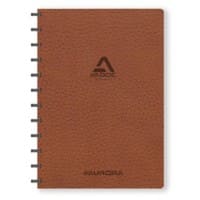 Cahier Adoc ADOC Business A4 Quadrillé Plastique Reliure latérale Cuir artificiel Couverture souple Brun Non perforé 144 pages