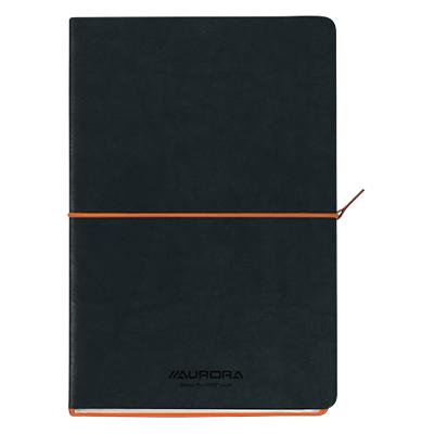 Cahier Aurora Tesoro Notebooks A5 Ligné A5 Ligné Reliure latérale cousue Papier Couverture souple Noir Non perforé 192 pages