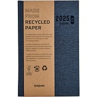 Agenda Brepols 2025 A5 1 jour par page Papier Bleu Non rechargeable