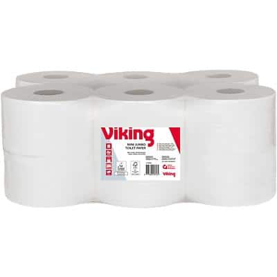 Papier toilette Mini Jumbo Viking 2 épaisseurs 12 Rouleaux