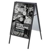 Stop-trottoir SHOWDOWN 50 x 70 cm Aluminium Noir ZP50x70G32MEC9005