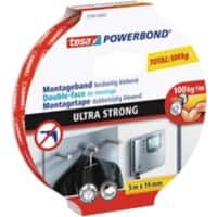 Ruban adhésif de montage tesa Powerbond Lisse Blanc 19 mm (L) x 5 m (L) Mousse PE (Polyuréthane)  5 m 