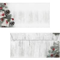Enveloppes Sigel Scandinavian Christmas Rouge, vert 22 x 25 x 11,1 cm 50 unités