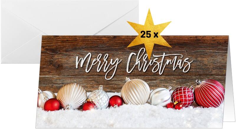 Carte de Noël Sigel 250 g/m² 21,1 x 22,1 cm Blanc, rouge 25 Unités