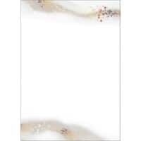 Papier à lettre Sigel Water color gold beige Blanc 100 unités