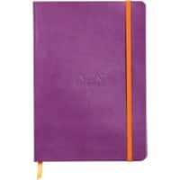 Cahier Clairefontaine 117410C A5 (14,8 x 21,0 cm) Ligné Reliure collée PU Couverture souple Violet Non perforé 80 feuilles