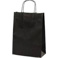 Sac en papier Poignée torsadée 240 x 110 x 330 mm 8,7 L Noir 200 unités