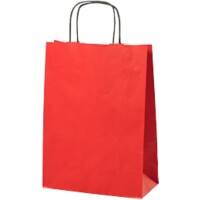 Sac en papier Poignée torsadée 240 x 110 x 330 mm 8,7 L Rouge 200 unités