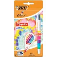 Ensemble stylo-bille BIC et ruban correcteur Pocket Mouse Tipp-Ex Médium Rechargeable Multicolore 0,4 mm
