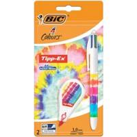Ensemble stylo-bille BIC et ruban correcteur Pocket Mouse Tipp-Ex Médium Rechargeable Multicolore 0,4 mm