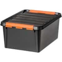 Boîte de rangement SmartStore Polypropylène Noir, orange 30 x 40 x 19 cm