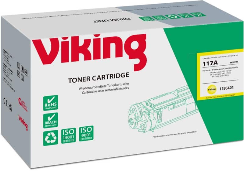 Toner Viking 117A Compatible HP W2072A Jaune
