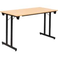 Table pliante Sodematub Rectangulaire Noir Bois TPMU126 1200 x 600 x 740 mm