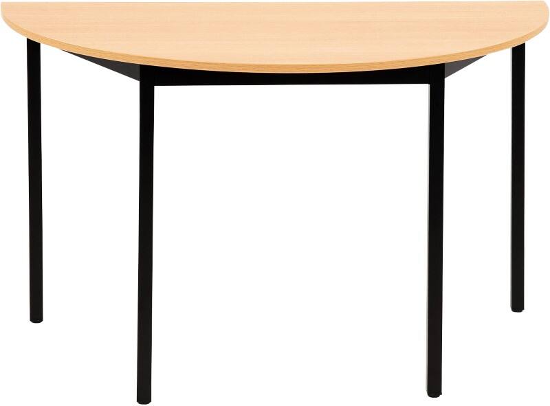 Table demi-cercle Sodematub Demi-cercle Hêtre Fer Noir 1200 x 600 x 740 mm