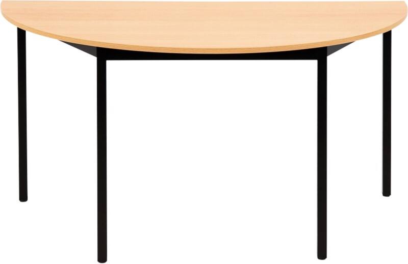 Table demi-cercle Sodematub Demi-cercle Hêtre Fer Noir 1400 x 700 x 740 mm