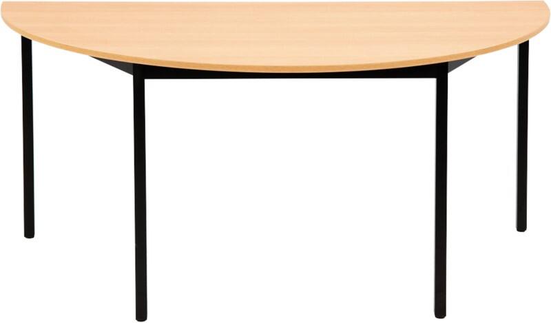 Table demi-cercle Sodematub Demi-cercle Hêtre Fer Noir 1600 x 800 x 740 mm