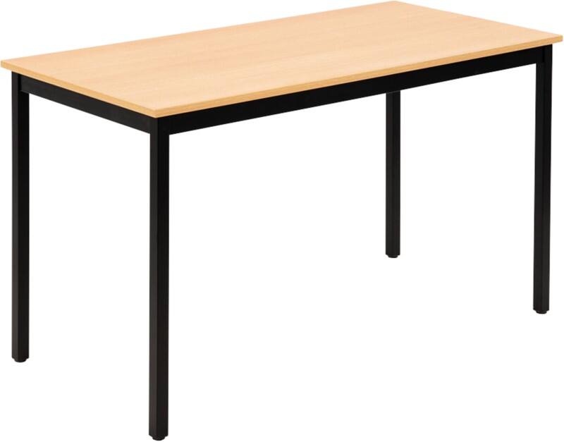 Table Sodematub Rectangulaire Hêtre Fer Noir 1400 x 700 x 740 mm