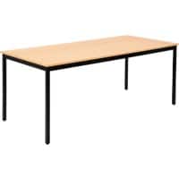 Table Sodematub Rectangulaire Noir Fer 180 x 800 x 740 mm