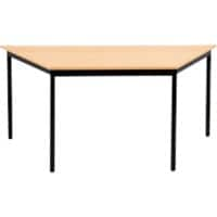 Table trapézoïdale Sodematub Trapézoïdal Effet hêtre Fer Noir 1600 x 800 x 740 mm