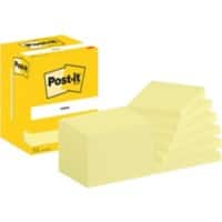 Notes adhésives Post-it 657-CY 76 x 102 mm 100 notes par bloc Jaune 12 unités