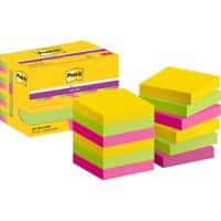 Notes Super Sticky Post-it 622-12SS-CARN 47,6 x 47,6 mm 90 notes par bloc Jaune, rose, vert Carré Vierge 12 unités