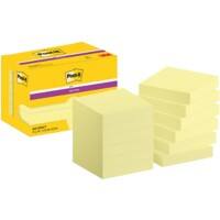 Notes Super Sticky Post-it 622-12SSCY 47,6 x 47,6 mm 90 notes par bloc Jaune Carré Vierge 12 unités