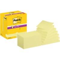 Z-Notes Super Sticky Post-it R350-12SSCY CY 76 x 127 mm 90 notes par bloc Jaune 12 unités