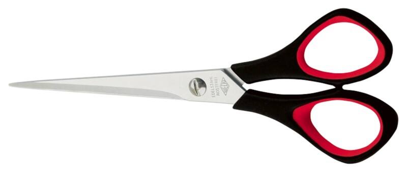 Ciseaux WEDO Adapté pour les gauchers 160 mm Noir, Rouge