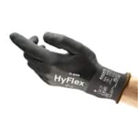 Gants de manutention Ansell HyFlex Mechanical Protection Non jetables Mousse, Nitrile Non poudrés Taille 7 Noir 12 paires