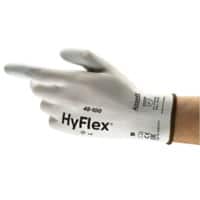Gants de manutention Ansell HyFlex Mechanical Protection Non jetables PU (Polyuréthane) Non poudrés Taille 9 Blanc 12 paires