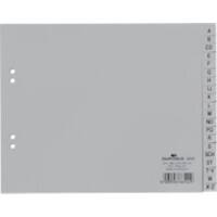 Intercalaires DURABLE A4 20 intercalaires A-Z Onglets imprimés Couverture partielle PP Gris