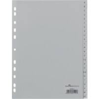 Intercalaires alphabétiques A - Z DURABLE A4 Gris 24 intercalaires PP (Polypropylène) 11 Perforations 6508