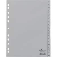 Intercalaires DURABLE 6510 A à Z A4 20 intercalaires Gris Polypropylène 11 trous