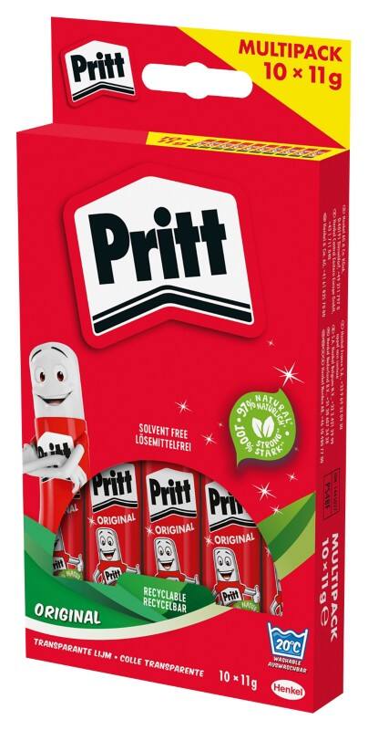 Bâton de colle Pritt Rouge 11 g 10 unités