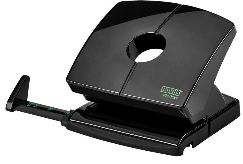 Perforatrice Novus NOVUS RE+NEW 2 Perforations Métal, Plastique 20 Feuilles 025-0650 Noir