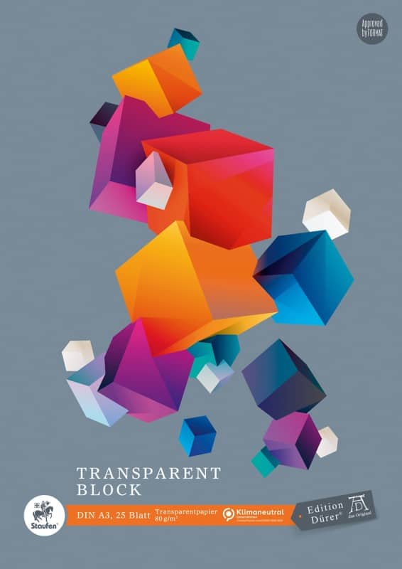 Bloc-notes Staufen Dürer Transparent A3 25 feuilles 80 g/m²