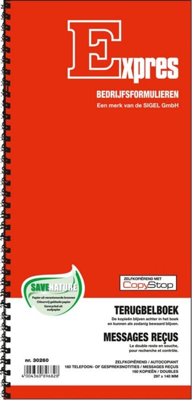 Bloc message téléphonique Sigel Sans perforation 29,7 x 14 cm