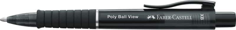Stylo-bille Faber-Castell Poly Ball View Rétractable Bleu 0,6 mm Extra large Bille Rechargeable