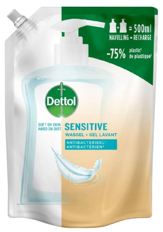 Recharge de savon pour les mains Dettol Liquide Sensitive 500 ml