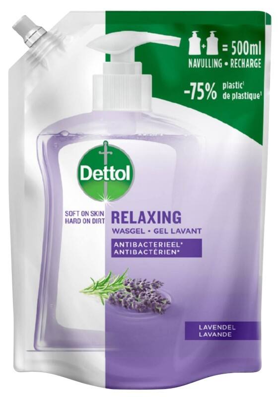 Recharge de savon pour les mains Dettol Liquide Relaxing Lavande 500 ml