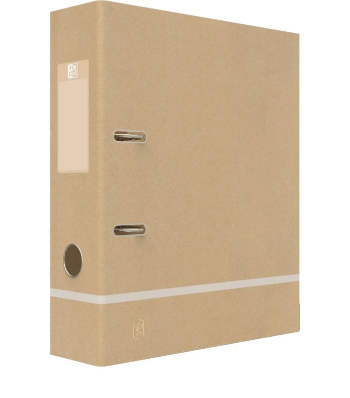 Classeur à levier OXFORD Large A4 80 mm Brun 2 Anneaux 400139839 Carton Mat
