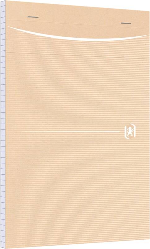 Bloc-notes OXFORD A5 Quadrillé Reliure agrafée supérieure Carton Couverture souple Brun Perforé 160 pages