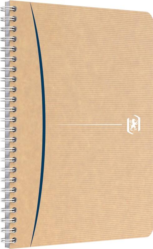 Cahier OXFORD A5 Quadrillé Reliure latérale à double fil Dos cartonné Brun 180 pages