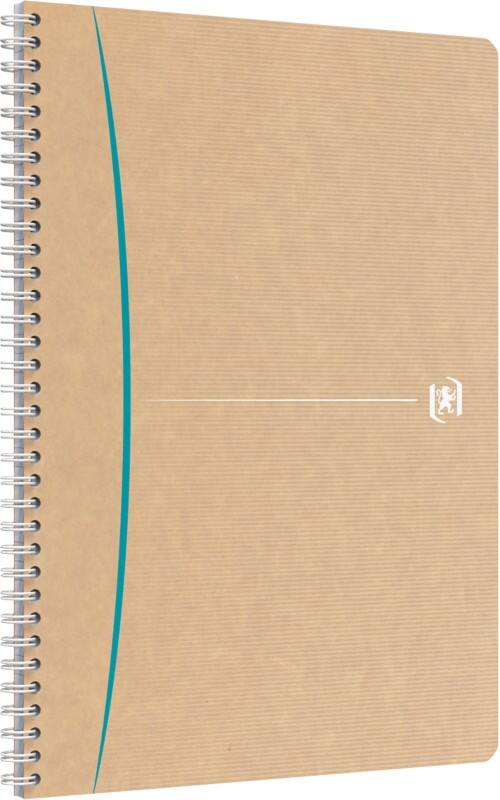 Cahier OXFORD A4 Ligné Reliure latérale à double fil Dos cartonné Brun 180 pages