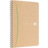 Cahier OXFORD A5 Quadrillé Reliure latérale à double fil Dos cartonné Brun 100 pages