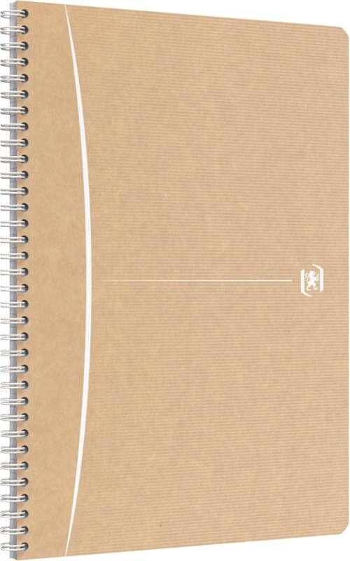 Cahier OXFORD A4 Ligné Reliure latérale à double fil Dos cartonné Brun 180 pages
